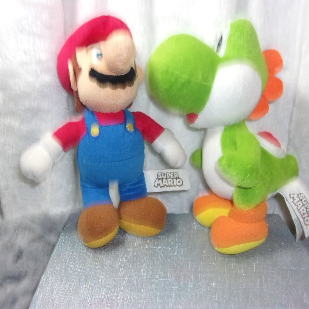 COPY - T-110 SET OF 2 SUPER MARIO SMALL CHARACTER  PLUSH FEATURING MARIO AND YO…
